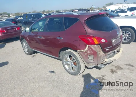 2009 Nissan Murano Le z USA, uszkodzony, nr VIN JN8AZ18W49W102165